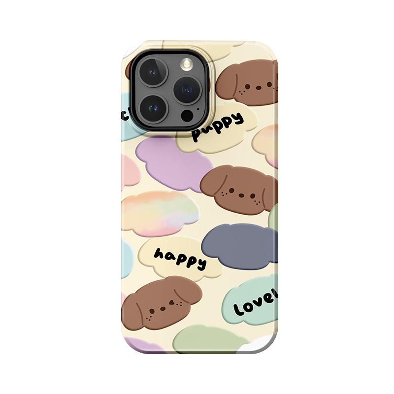 

Sublimation Coated Glossy Phone Case Hard Plastic +TPU Soft TPU Shell Cute Lovely Puppies Patterned Full Protective Back Cover for iPhone Samsung iPhone 7 / iPhone 8
