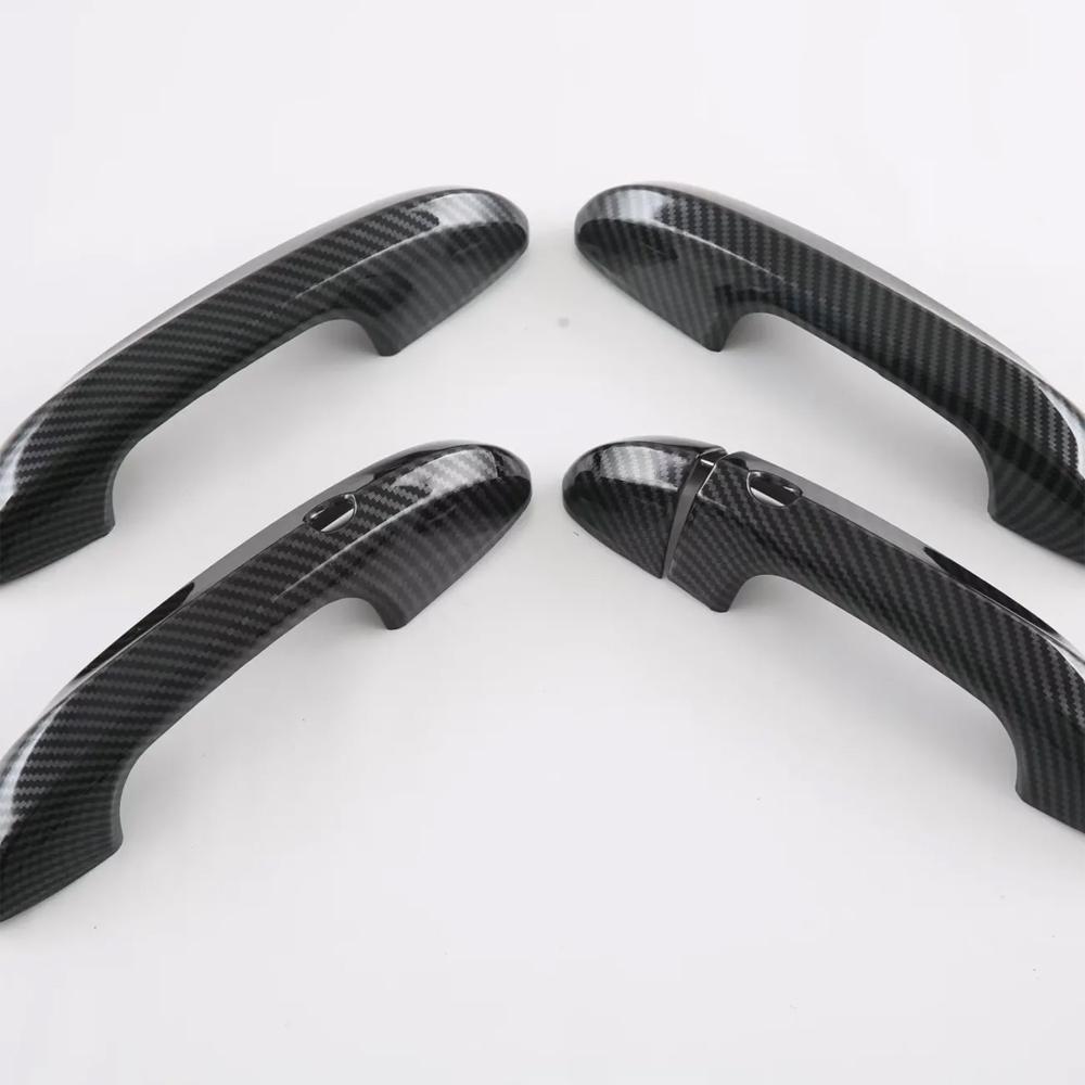 Copri Maniglia Portiera Auto per MG HS MGHS EHS PHEV 2025 2026 Fibra di Carbonio Nero Cromo Adesivo Finitura Parte Graffiata Decorazione Accessori