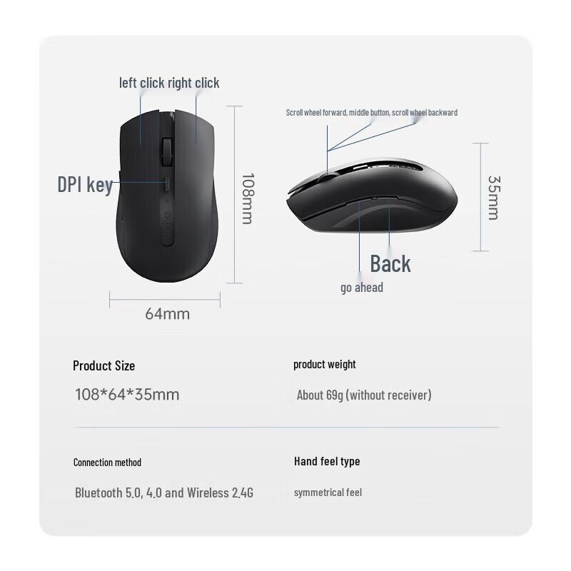 Rapoo M350L Multi-Mode Wireless Silent Mouse