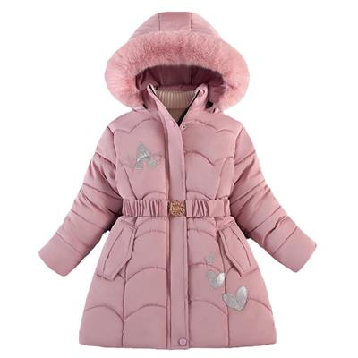 Girls Warm Winter Coat Fleece Lined Thick Long Jacket Kids Outerwear