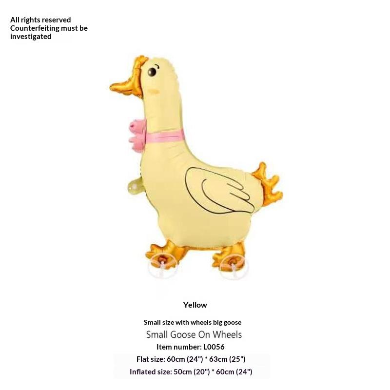 HUAHUAElephant Inspired Standing 4D Glow Foil Balloons with Wheels for Child's Birthday and Baby Shower DecorationsHUAHUA