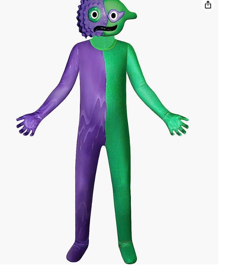 Halloween rainbow friends roblox game cos clothes blue little monster costume onesie