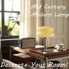Lampada a guscio d'uovo retrò Lampada a fungo Mid Century Modern Lampada da scrivania USB Dimmerazione tricromatica Soggiorno