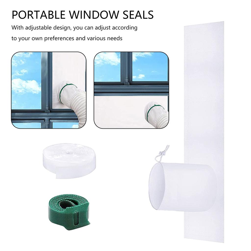Practical Sliding Window Seal Set for Portable Air Conditioner and Dryer Full Sealing Waterproof Adjustable Designs