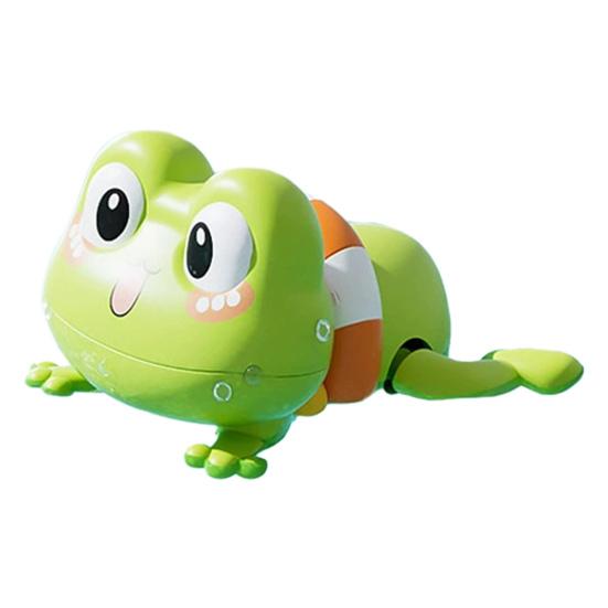 Wind-Up Frog Bath Toy Cute Swimming Frog Baby Bath Toy Kids Fun Water Play Toy for Bathroom Swimming Pool