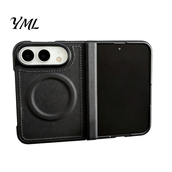 Scratch Resistant Leather Case Magnetic for IPhone 18, Faux Phone Cover with Hinge Protective Protection, Full Body Shockproof 18 Fold Lightweight