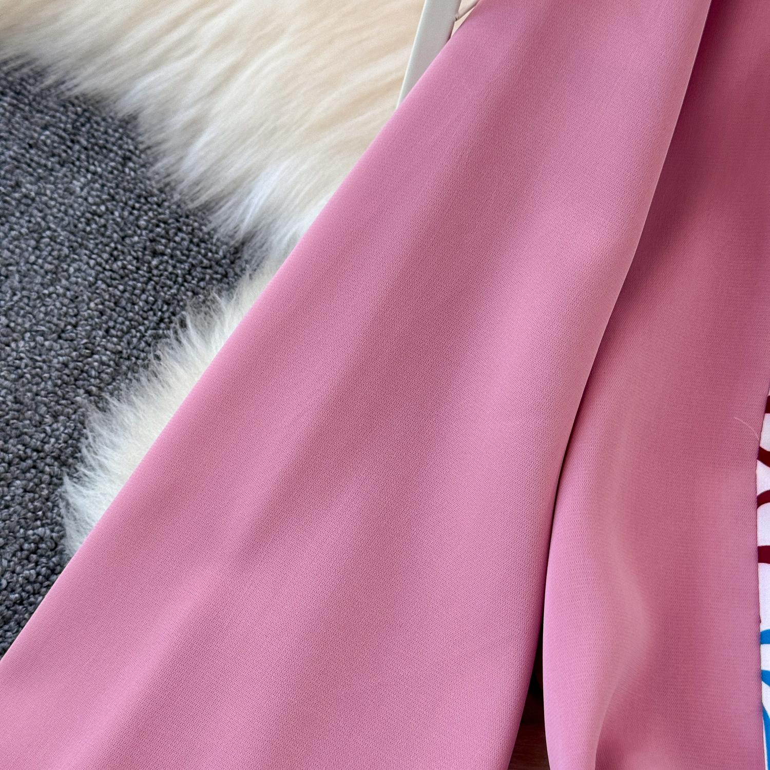 Осеннее винтажное женское длинное платье в стиле пэчворк с принтом — фото 11