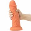 Female Big Penis Liquid Silicone Simulation Fake Penis Thick and Long Eggless Sucker Anal Plug Masturbation Device