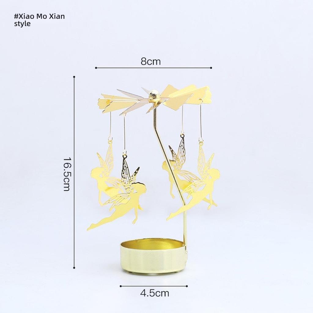 1ks Kovový horký rotující svícen Vánoční rotující svícen Dekorace svícnu na večeři Svatba Párty Dárek