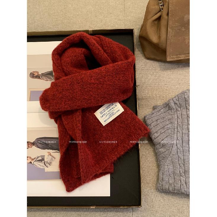 

Новый вязаный шерстяной вязаный кашемировый шарф для женщин и пар, новый универсальный однотонный шарф для зимы 170*23cm
