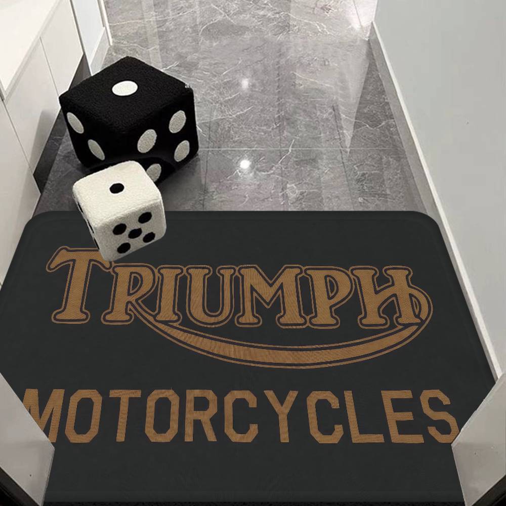 T-Triumph Motocykl Logo Wycieraczka Pokój Dziecięcy Dekoracja Sypialni Balkon Antypoślizgowa Wycieraczka Wycieraczka do Salonu Dywanik