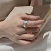 Xiaomi 925 Sterling Silver Rings For Women Geometric Fine Jewelry Finger Adjustable Wide Smooth Ring For Party Birthday Gift