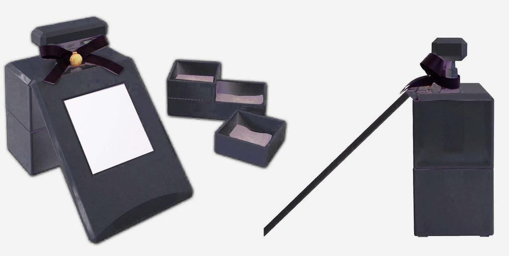 Yawata Kasei Sceltevie Perfume Jewelry Box Coffret, Black, Approx. 13 X 7.1 X 21.9 Cm