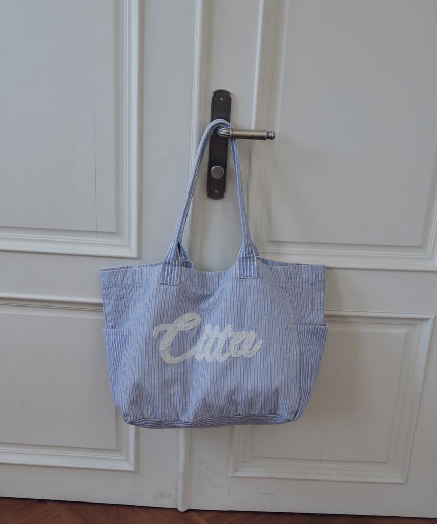 Citta Stripe Eco Bag_Cta953(Blue)