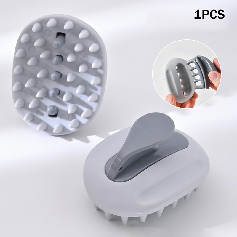 

2-In-1 Shampoo Brush Head Scalp Massage Comb Hair Washing Comb Body Massage Brush Bath Shower Brush Salon Hairdressing Tool сірий колір