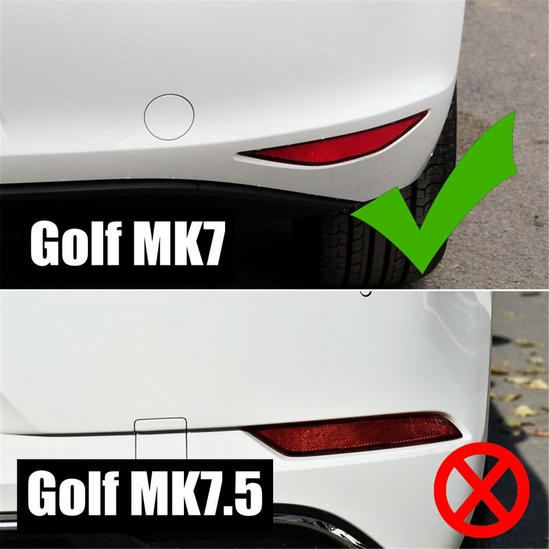 Rear Bumper Splitter Canard Fog Lamp Light Trim For VW For Golf 7 MK7 GTI R GTD 2012 2013 2014 2015
