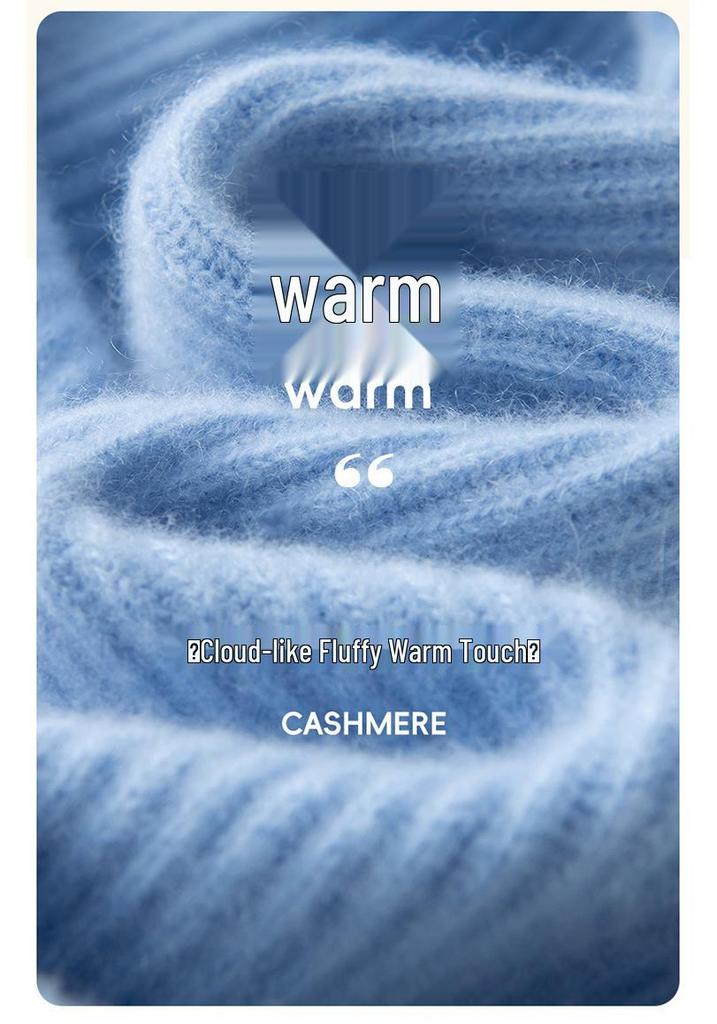 Women's 2026 Autumn/Winter Cashmere Lapel Half-Zip Knit Sweater: Elegant, Thick, Warm Base Layer