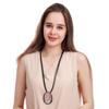 Classic Fashion Long Female Pendant Wind Geometry Metal Contrasting Color Necklace Sweater Chain