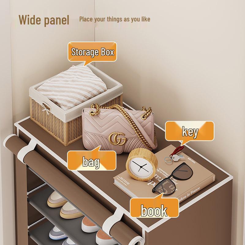 Yurt Girişi ve İç Mekan Depolama için Modern Minimalist Toz Geçirmez Çok Katlı Ayakkabılık