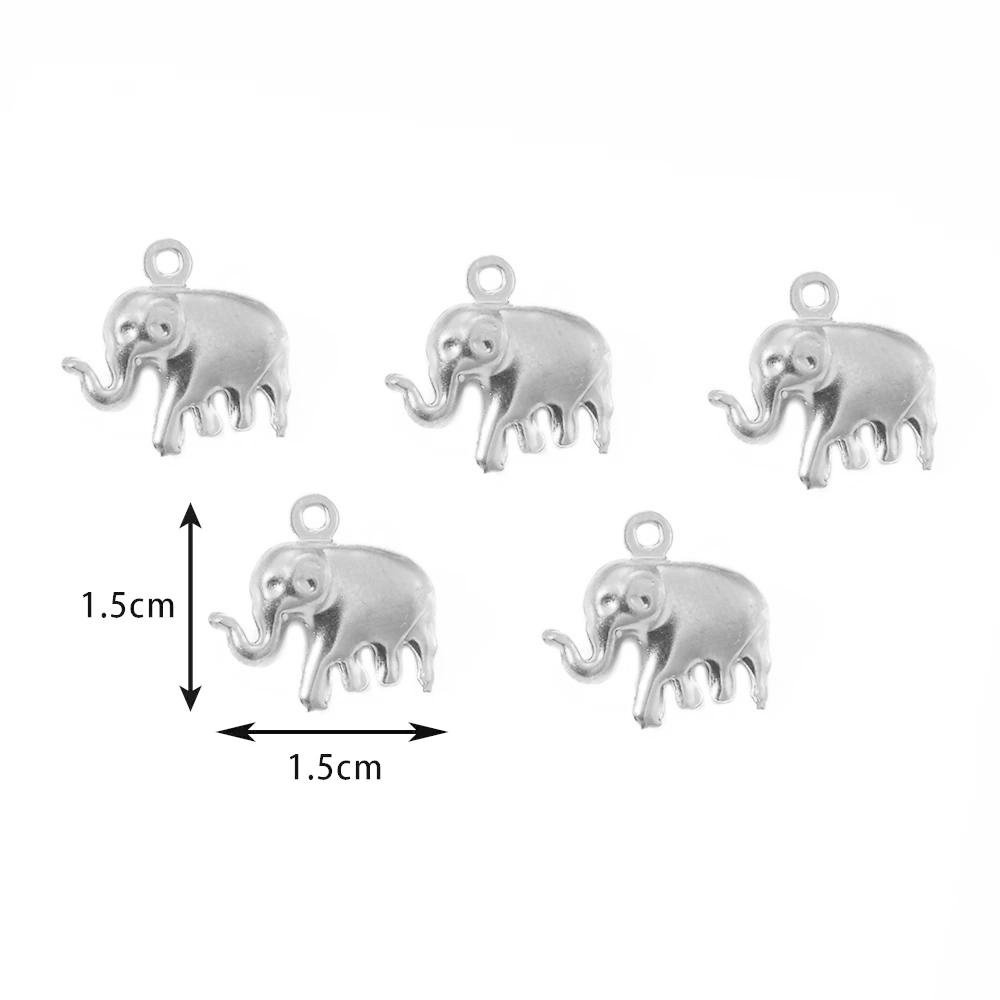 Wholesale 20pcs/lot Starfish Shell Strawberry Elephant Hollow Charms Pendant Stainless Steel DIY Jewelry Making Crafts