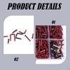 Red Badminton Racket Grommets Set Multi Size for , Technicians with Container String Protectors