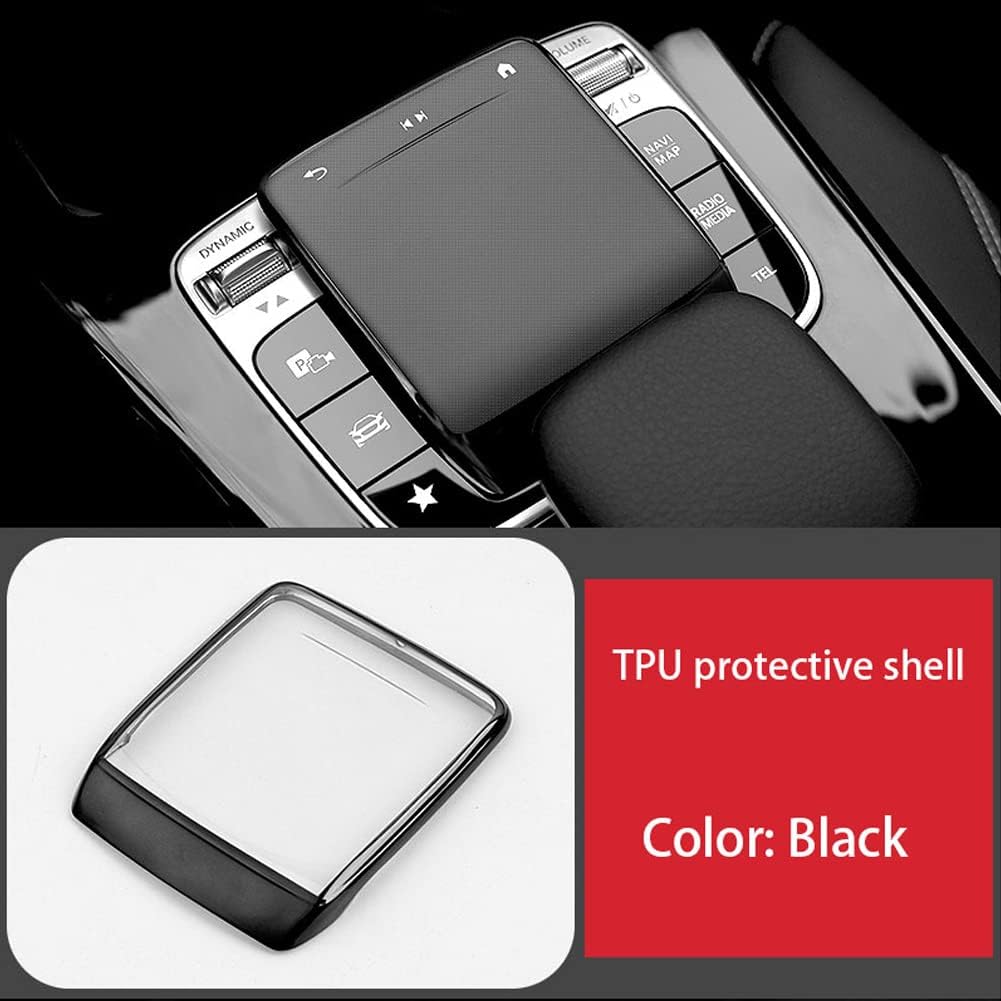 BOHISEN Car Center Console Mouse Protect Cover TPU Touchpad Cover Accessories for Mercedes Benz A B CLA GLE GLS GLB GLA 2020-2022 (Black)