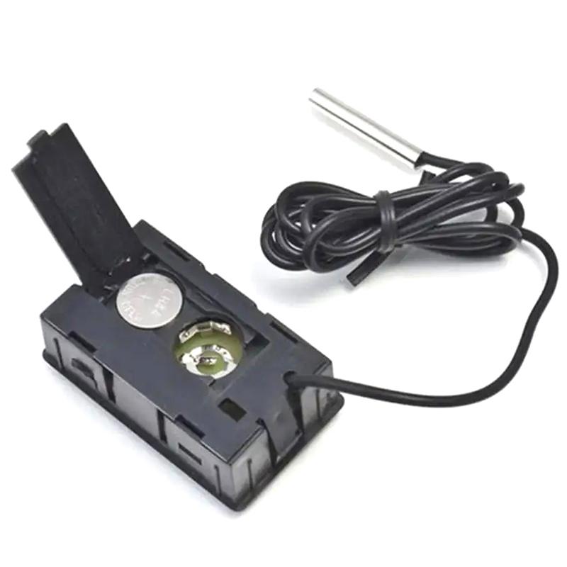 Miniaturowy termometr cyfrowy LCD z wodoodporną sondą do użytku wewnątrz i na zewnątrz, wygodny czujnik temperatury do lodówki, lodówki, akwarium
