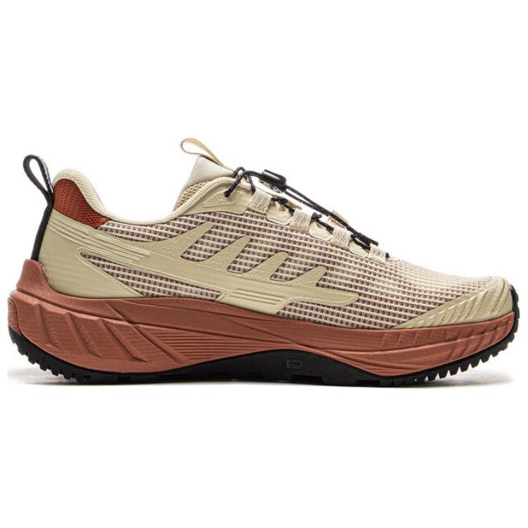 Li-Ning Tkanina Skóra Syntetyczna Yijie Lite 2.0 V2 Wygodne Wszechstronne Antypoślizgowe Odporne na Ścieranie Buty Turystyczne Niskie Męskie Buty Turystyczne Brązowe AHTV003-1