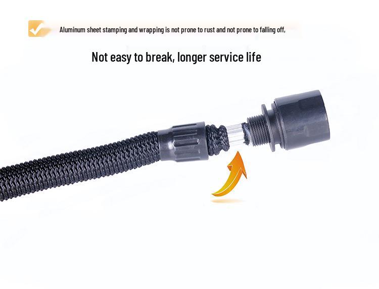 3x Telescopic High-Pressure Water Hose with 8-Function Nozzle for Car Wash and Garden Watering