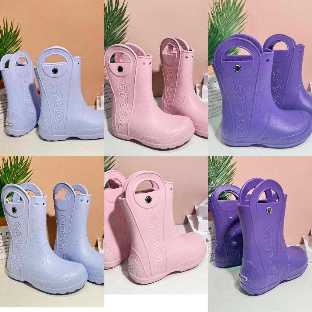 2025 Dziecięce Antypoślizgowe Wodoodporne Kalosze do Połowy Łydki - Gumowe Buty z Miękką Podeszwą dla Niemowląt