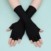 Summer Arm Cool Solid Mittens Driving Accessories Fingerless Sunscreen Protection Half Finger Sleeves Long Gloves
