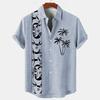 Camicia da uomo vintage con stampa etnica a maniche corte con colletto Camicie estive da uomo oversize Moda Casual Streetwear