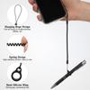 Toyvian Stylus Cord Pen Chain Pen Holder Strap 23cm Extendable Spring Cord 8mm Silicone Ring 8-Piece Anti-Loss