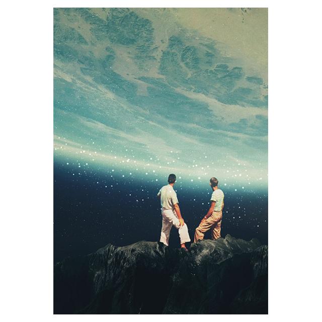 Science Fiction Space Collage Romantic City Prints Poster Canvas Painting Modern Wall Art Picture Living Room Bedroom Home Decor