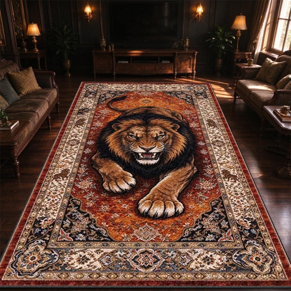Soft Plush Tiger Floor Mat Wild Animal Print Living Room Mat New Bedroom Door Mat Bedroom Entrance