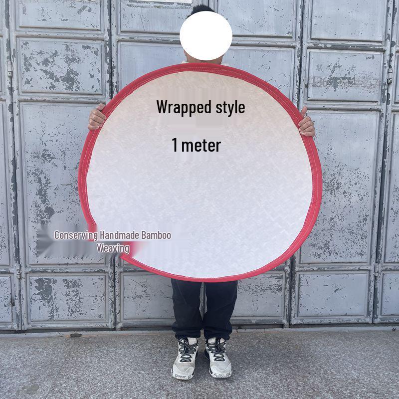 Soft Arc Bamboo Winnowing Basket - Handmade Round Bamboo Tray for Tea Making