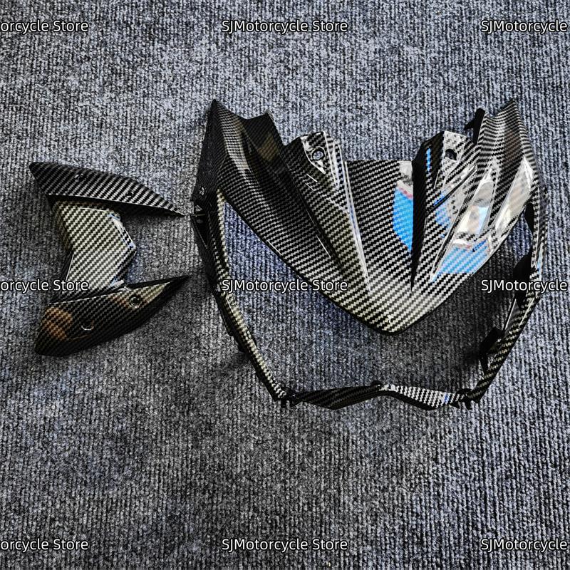 Carbon Fiber Coating Injection Body Upper Nose Fairing Headlight Holder Cover Fit For Kawasaki Z800 Z 800 2013 2014 2015-2017