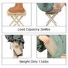 0.6kg Ultralight Folding Stool - 330lb Capacity Aerospace Aluminum (Camping/Fishing/BBQ Essential)