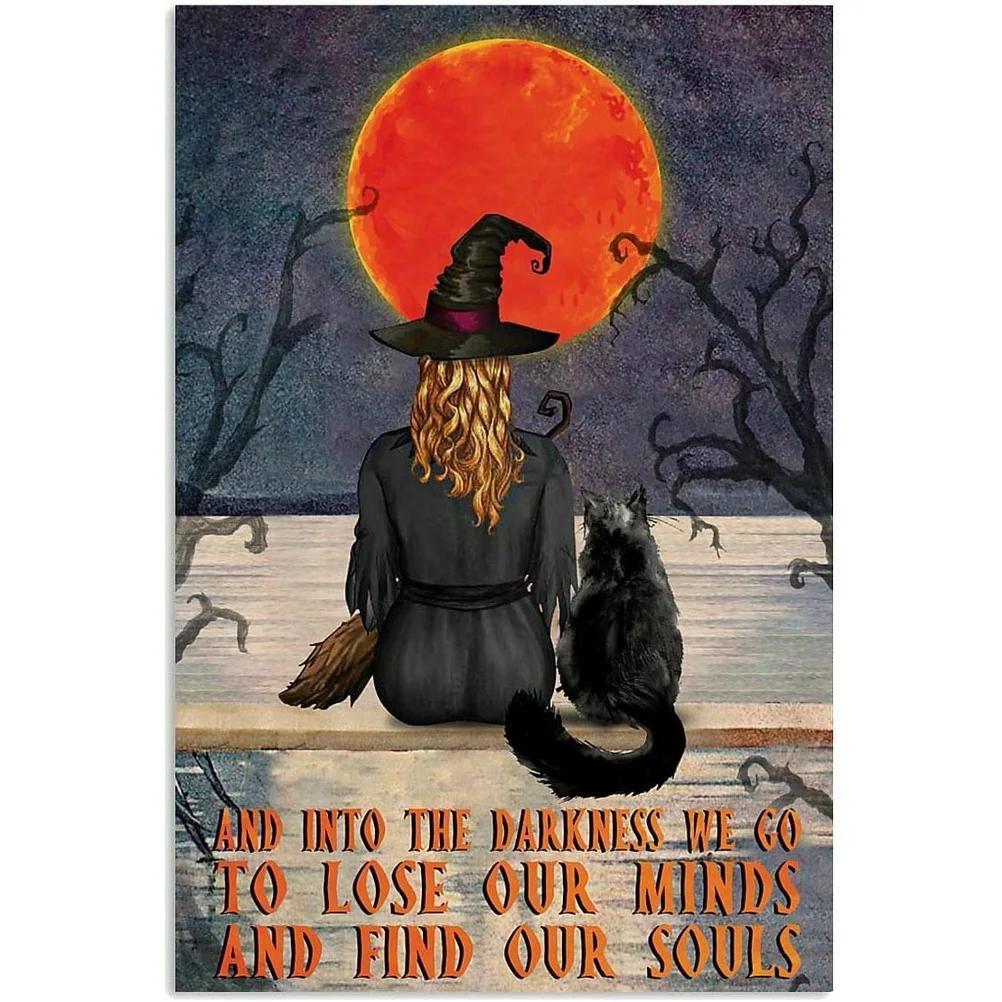 Happy Halloween Plaque Metal Tin Signs Wall Decoration Vintage Art Posters Iron Painting for Man Cave Home Cafe Garden Club Bar