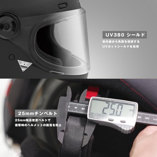 Komine Motorcycle HK-190 Neo Retro Full Face Helmet Basalt Gray XL