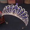 New popular wedding tiara crown luxury baroque rhinestone alloy