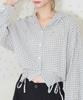 KOOLKITTEN Plaid Hooded Drawstring Shirt 2Colors