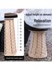 Tabouret de Camping Pliant Portable Réglable avec Assise en Caoutchouc Souple pour Voyage, Pêche et Utilisation en Extérieur