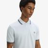 FRED PERRY [M3600] Twin Tip Fred Perry Shirt - Light Ice/Anchor Grey Afpm2613600-03C
