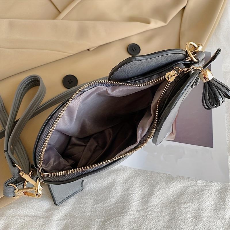 Elephant Crossbody Messenger Bag, Casual Animal Theme, Adjustable Strap, Zipper Closure, Polyester Lining, Solid Color