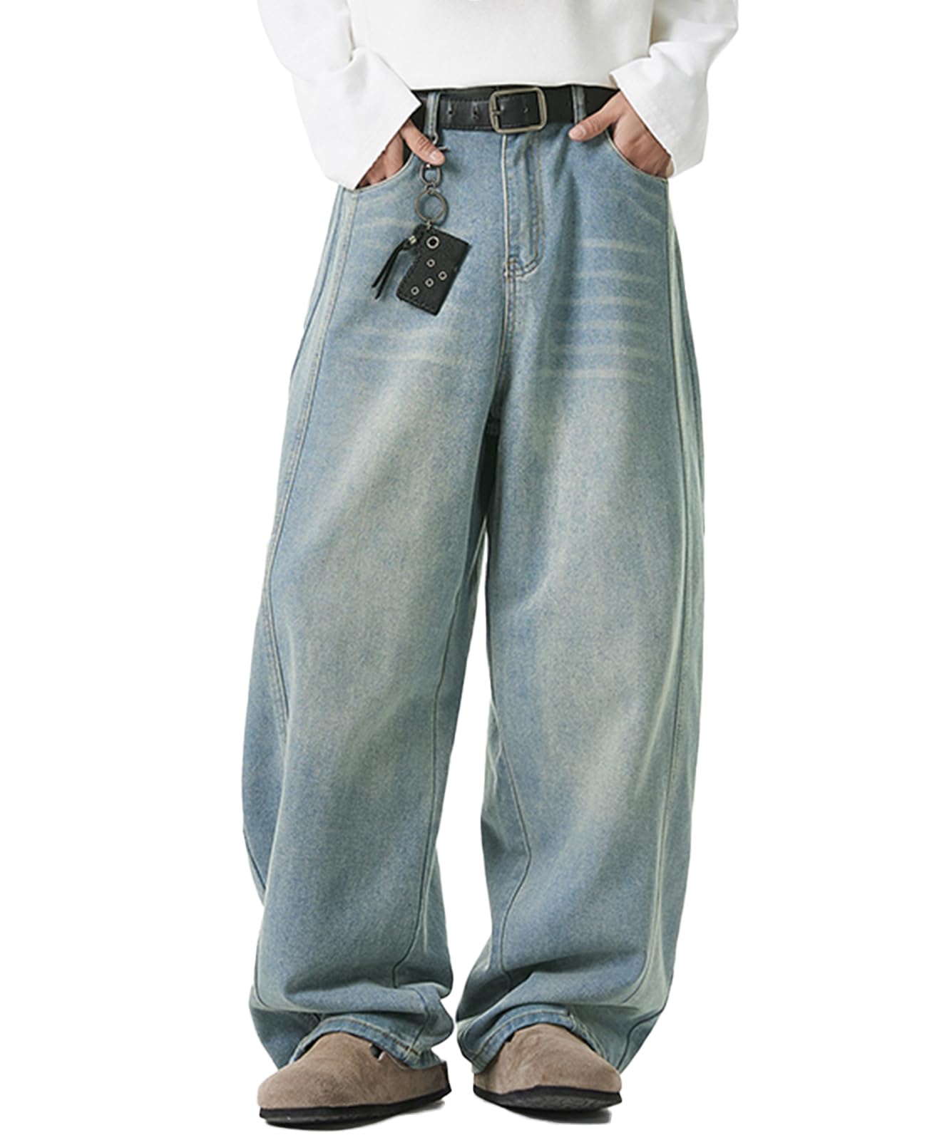 [ANONIE] Herren Jeans in Übergröße, Slim Fit, Blau, XL