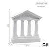 1Pc Architecture Model Roman Column Greek Temple Building Home Decoration European Decorative Plaster Pillar Resin Sculpture