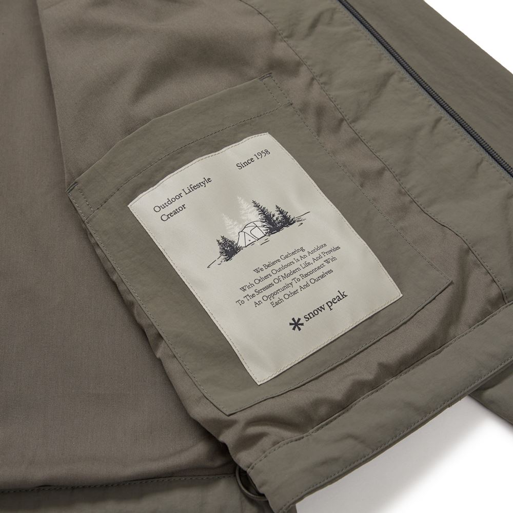 SNOWPEAK Campul Women's Collar Windbreaker Dark Khaki (S24FWCWB17)