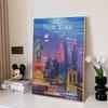 Diamond Painting Kit for Adults DIY New York Sparkling Art Canvas for Relaxing Craft Home Wall Decor and Creative Handmade Gift Idea