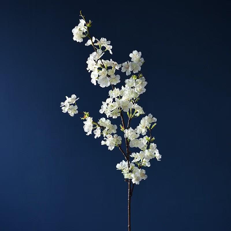 Cherry Blossom Silk Flower Bouquet: Indoor Decor for Living Room, Dining Table, and Floor Arrangement.